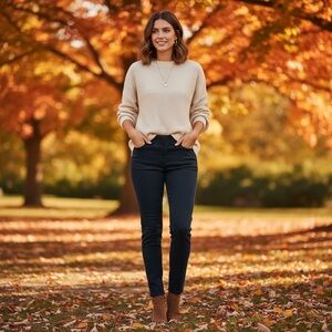 Amazon Essentials pull on skinny black elastic waist jeans size 6